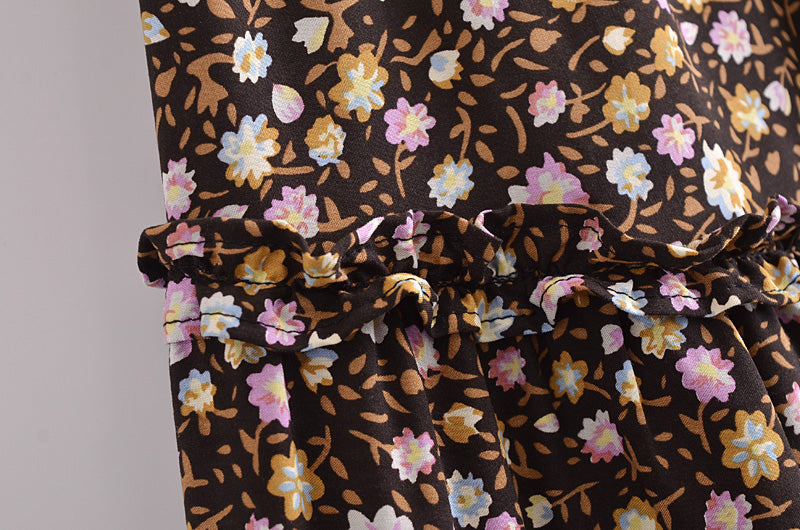 Skirt Summer High Waist One Piece Dotted Printed Fringed Skirt