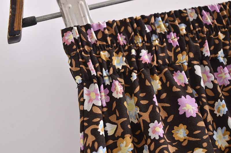 Skirt Summer High Waist One Piece Dotted Printed Fringed Skirt