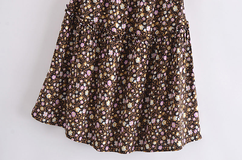 Skirt Summer High Waist One Piece Dotted Printed Fringed Skirt