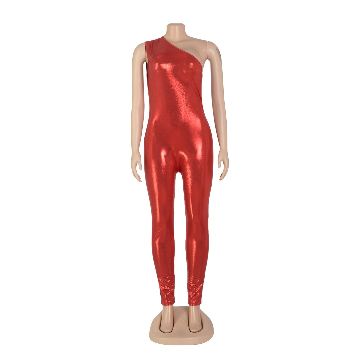 Women Clothing Jumpsuit Metallic Sleeveless Tight Sexy Jumpsuit Summer