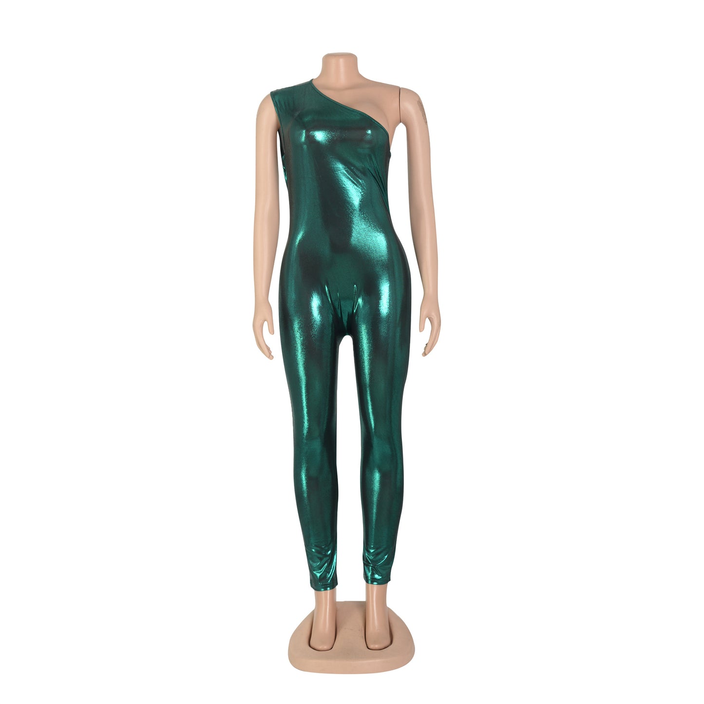 Women Clothing Jumpsuit Metallic Sleeveless Tight Sexy Jumpsuit Summer