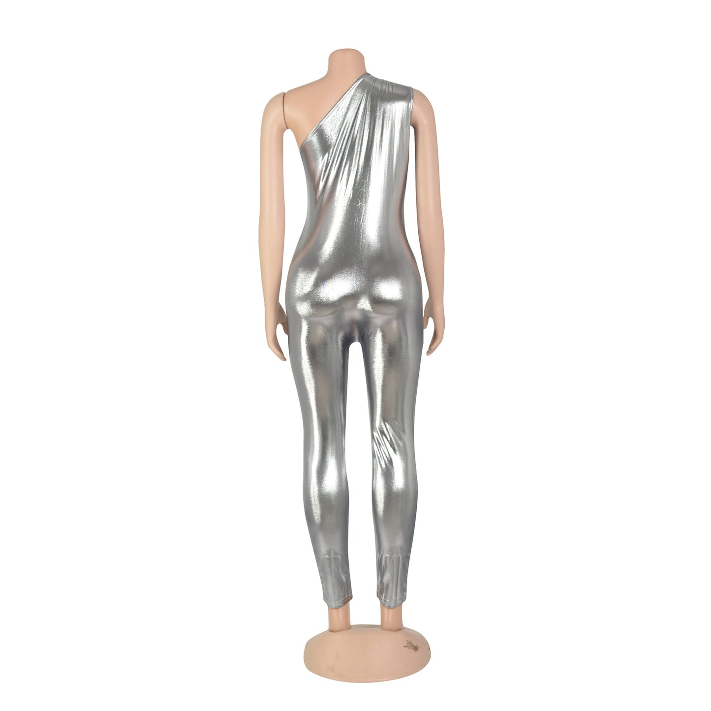Women Clothing Jumpsuit Metallic Sleeveless Tight Sexy Jumpsuit Summer