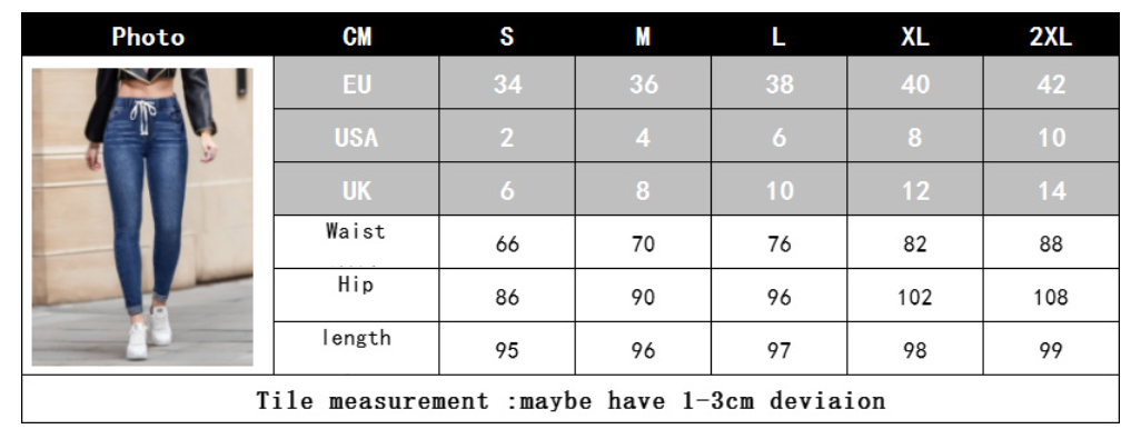 Skinny Pants Women Slimming Elastic Skinny Pants High Waist Hip Lift Jeans