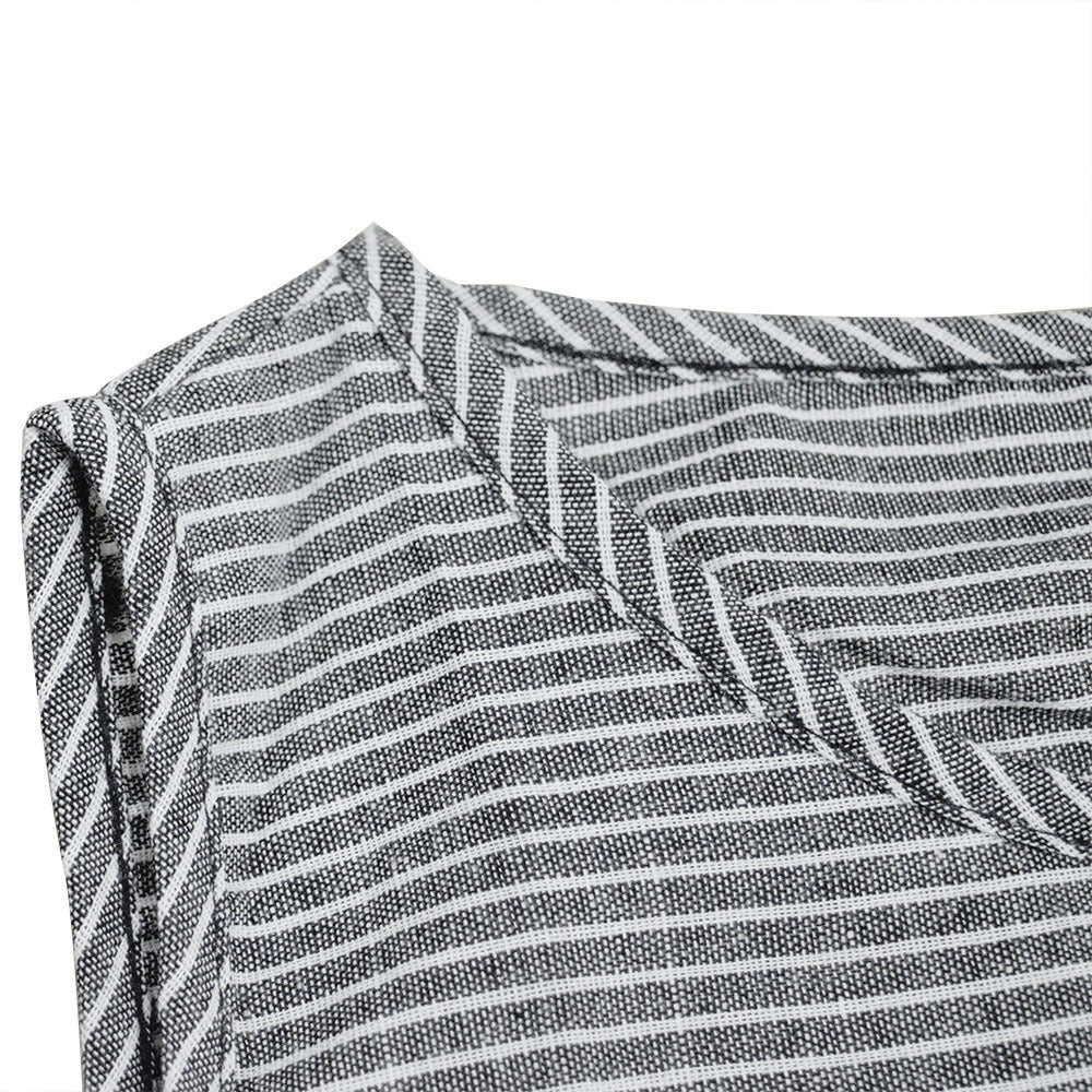 StripedRound Neck Sleeveless Plus Size Slim Dress