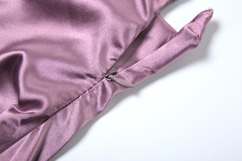 Early Spring Women Clothing Series French High Grade Pile Collar Halter Dress Women