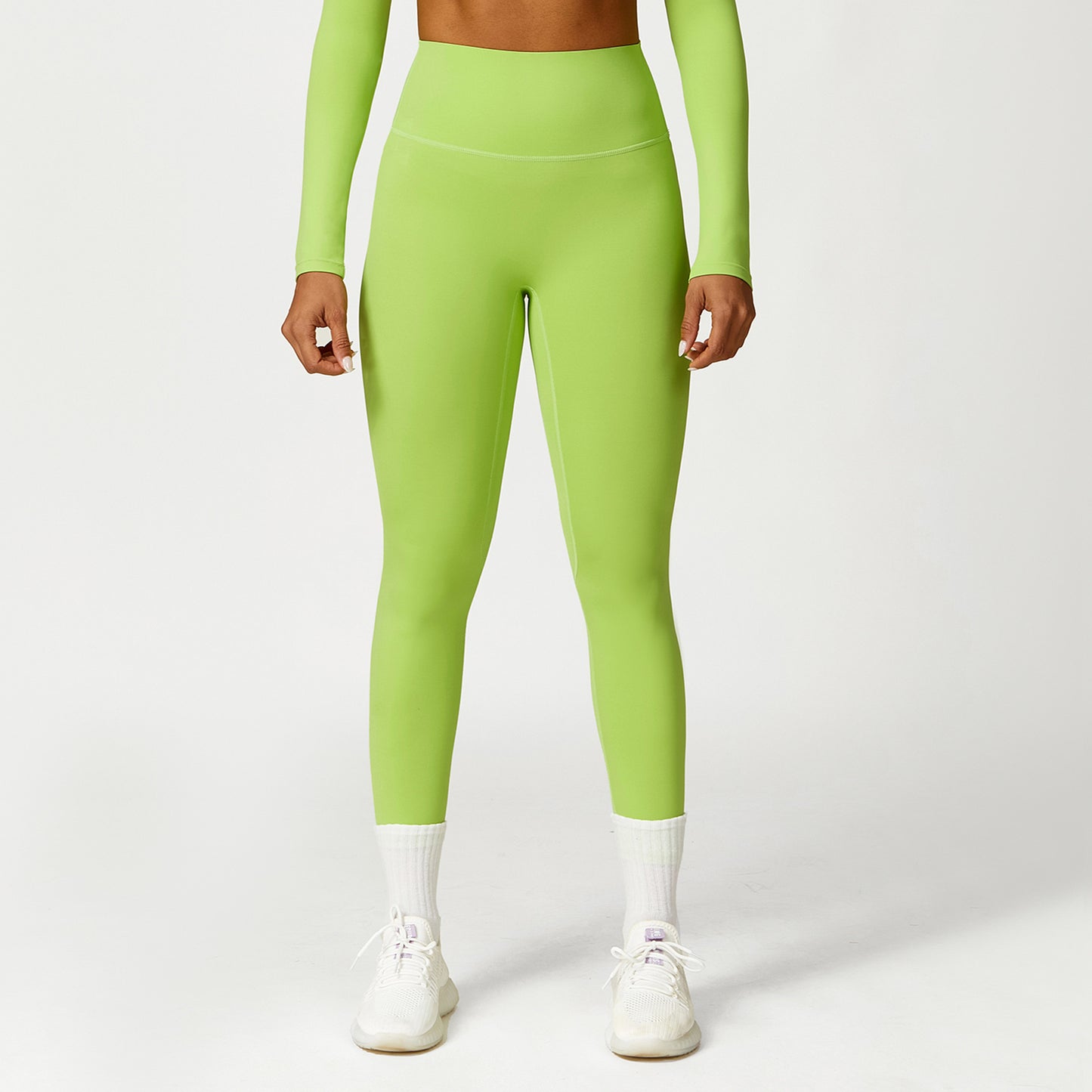 Detachable Chest Pad Long Sleeve High Waist Hip Raise Pants Women Sports Workout Clothes