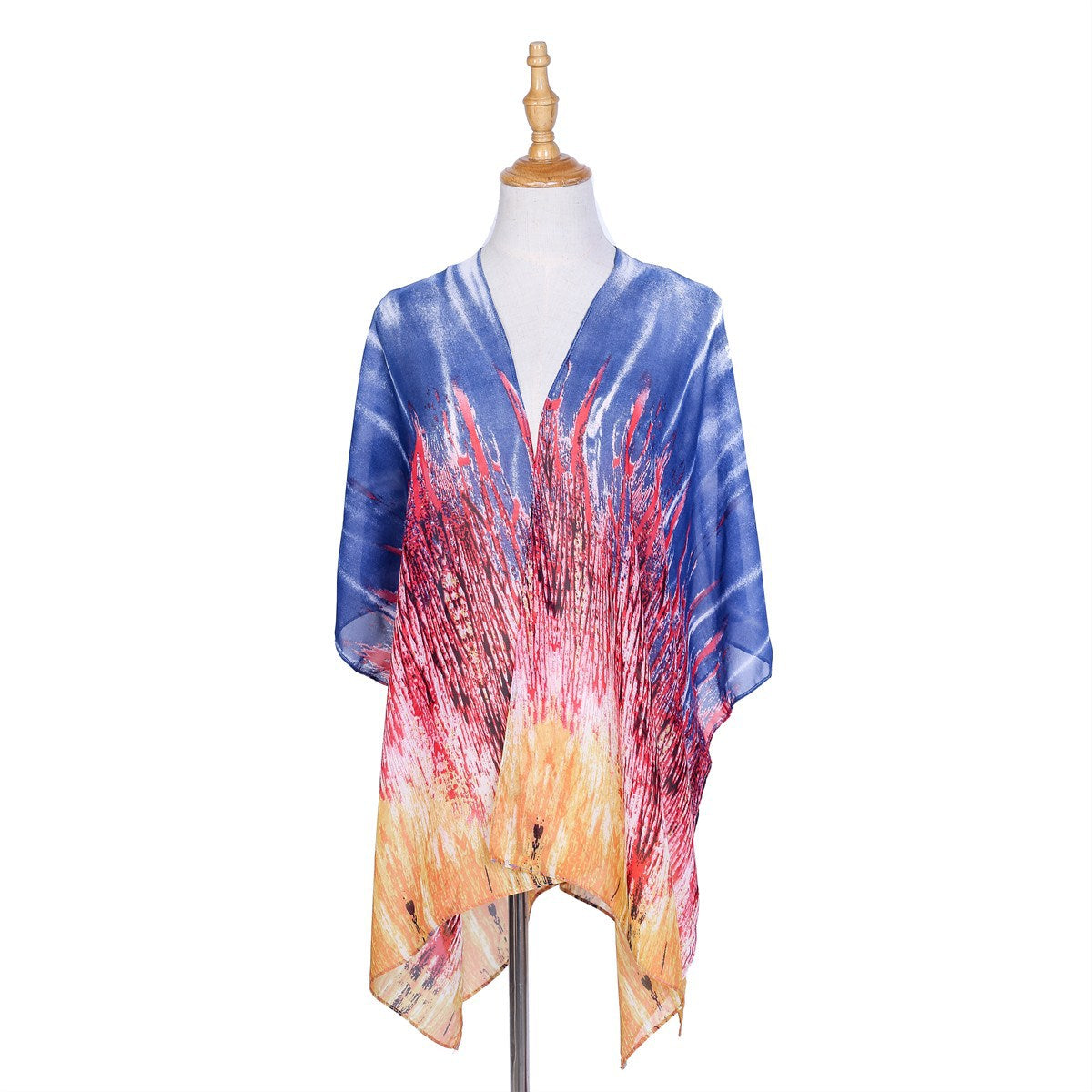 Spring Summer Gradient Pattern Chiffon Sun Protection Cardigan Coat