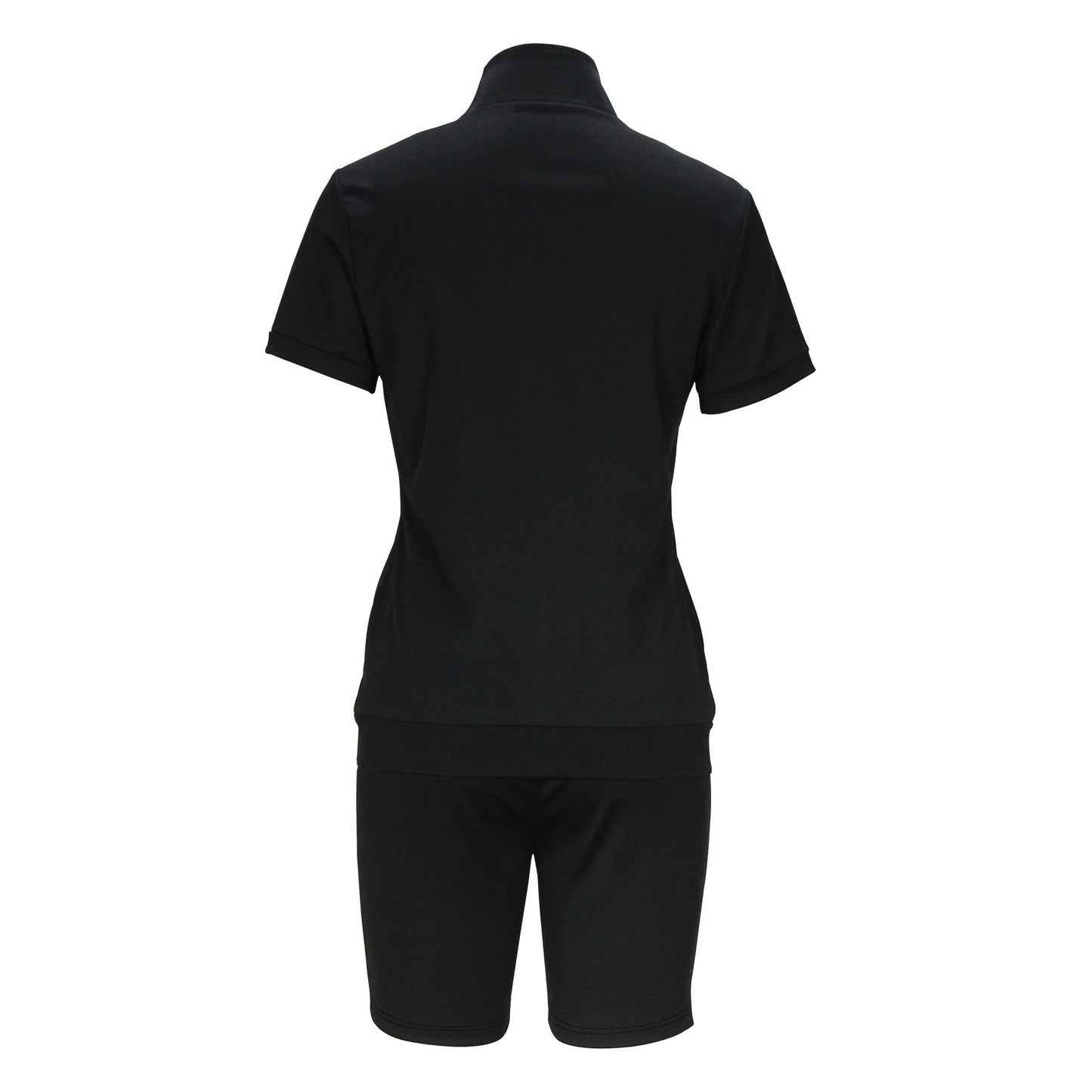 Spring Summer Elegant Women Clothing Zipped Stand Collar Office Printing Sports Suit