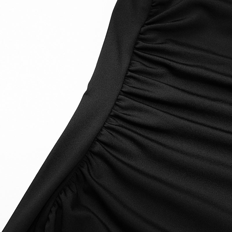 Summer Solid Color Split High Waist Slim Sexy Sleeveless Long Women Clothing Dress