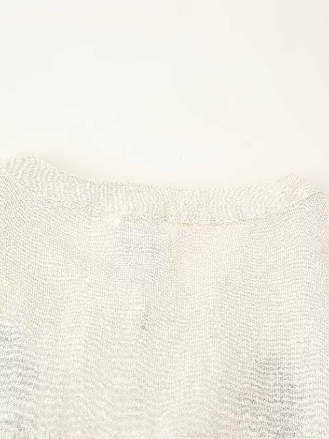 Summer Women All Match Lace Embroidered Pullover round Neck Long Sleeves Shirt