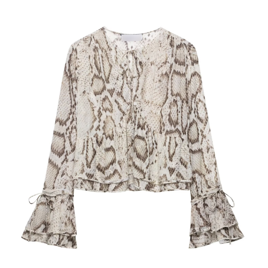 Summer Women Casual Animal Print Shirt Pants