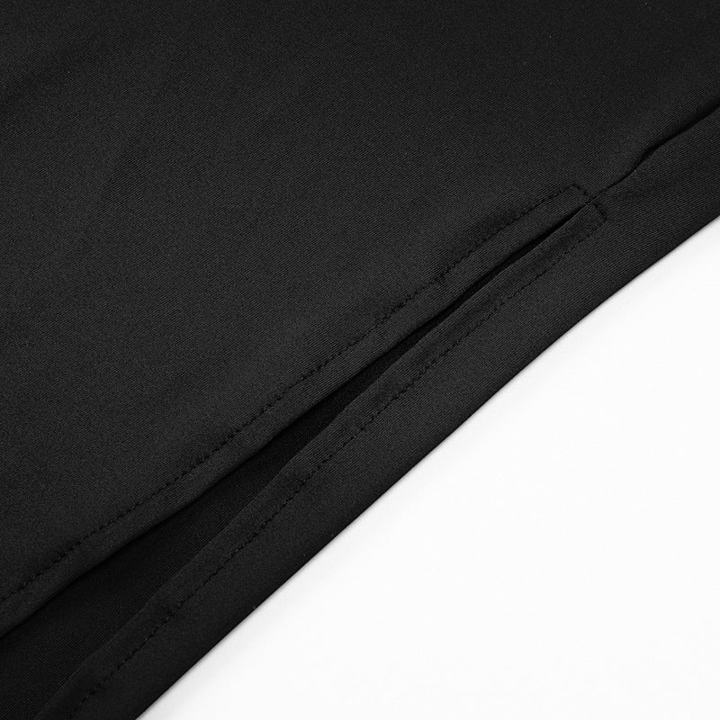 Summer Solid Color Split High Waist Slim Sexy Sleeveless Long Women Clothing Dress