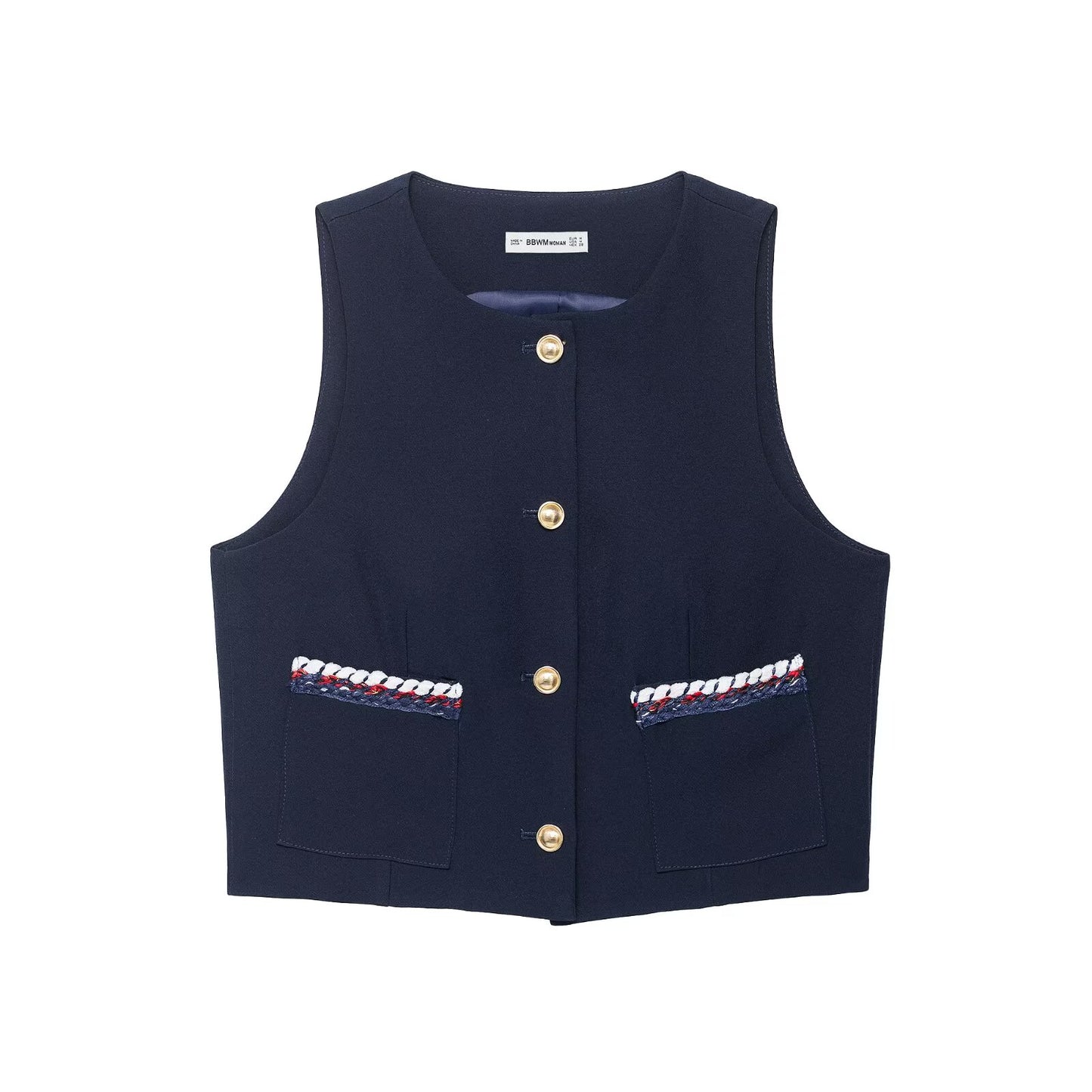 Women Clothing Summer Fancy Trim Vest Jacket Casual Shorts Two Piece Sets