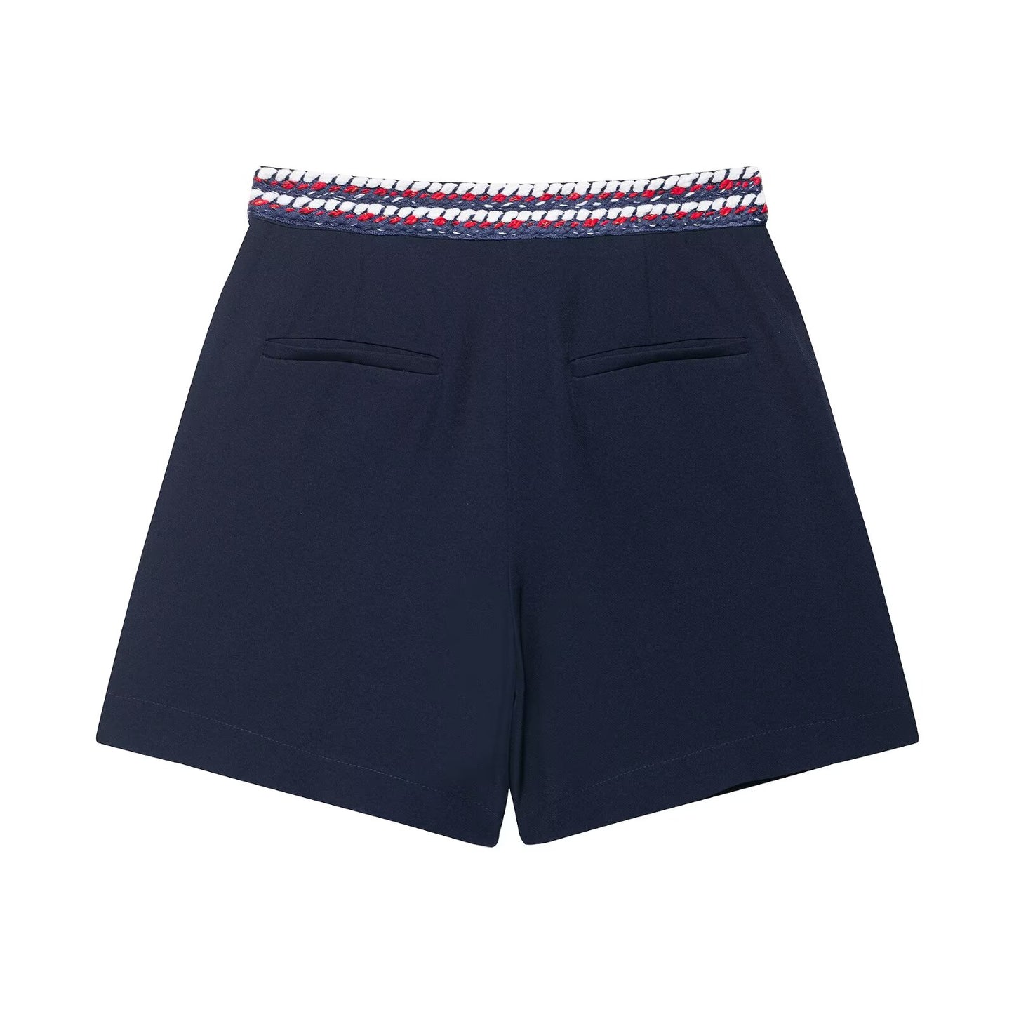 Women Clothing Summer Fancy Trim Vest Jacket Casual Shorts Two Piece Sets