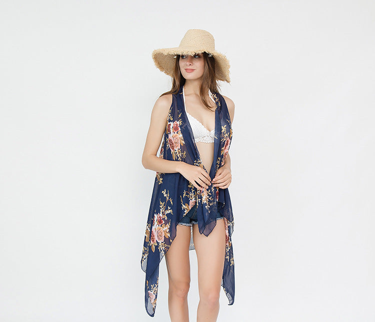 Beach Casual Bikini Jacket Variety Large Floral Holiday Wear Swimwear Cover Up