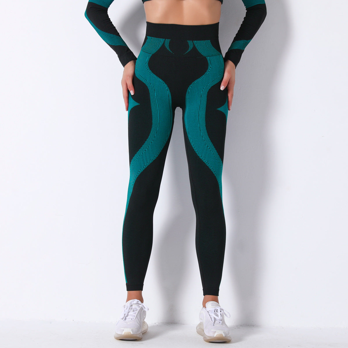 Seamless Sexy Stripes Hip Lifting Internet Celebrity Workout Pants Absorb Sweat Running Sports Fitness Yoga Pants Women