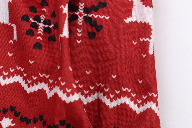 Autumn Women Clothing Printed Long Sleeve Loose Christmas Loungewear Suit