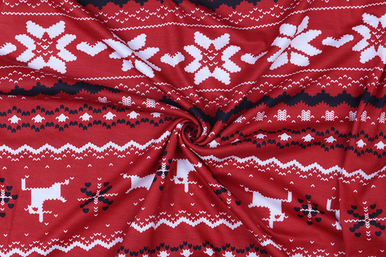 Autumn Women Clothing Printed Long Sleeve Loose Christmas Loungewear Suit