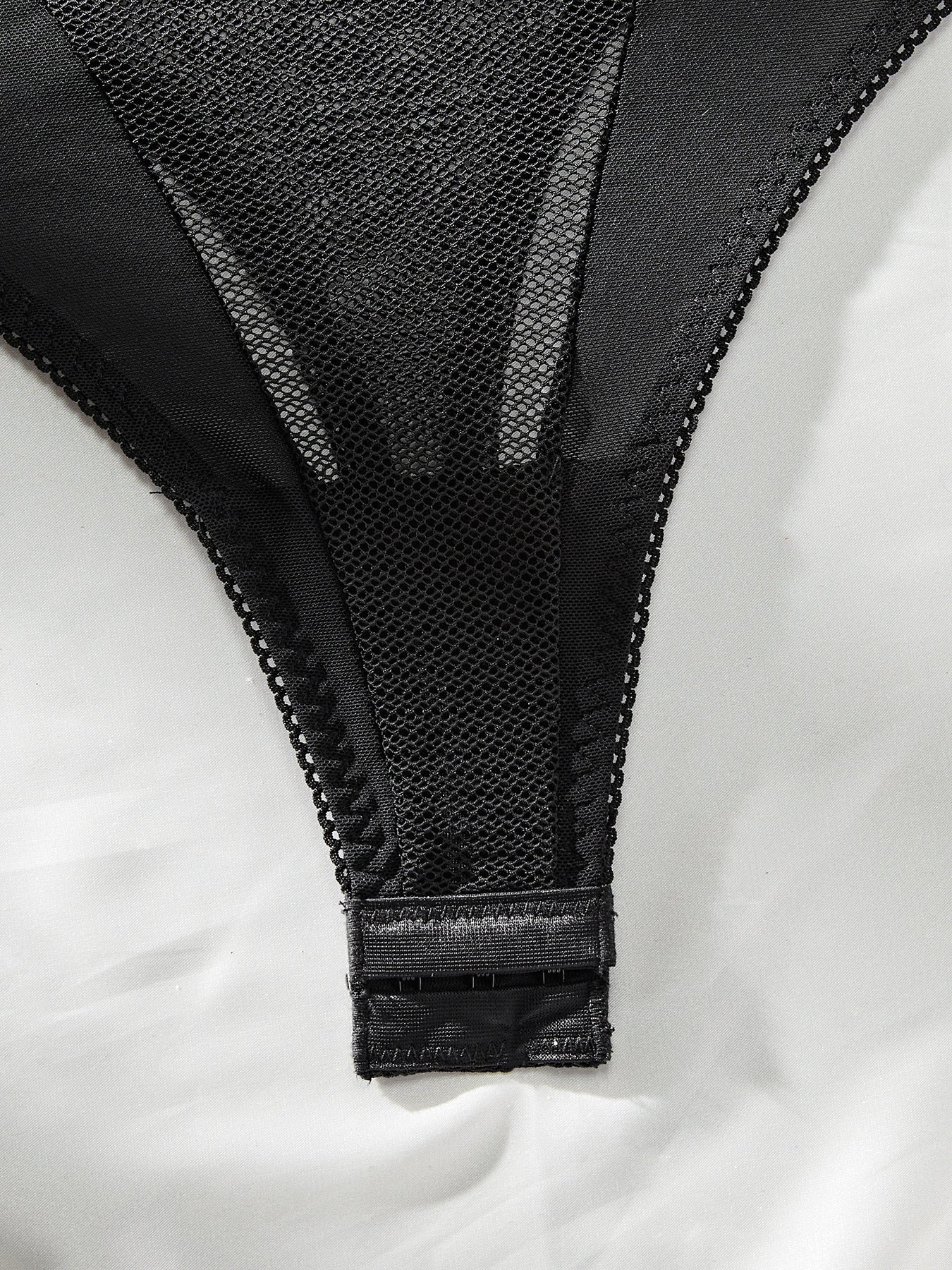 Underwear Hole Mesh Cloth Splicing Mesh Can Be Open Sexy Sleeveless Jumpsuit Women