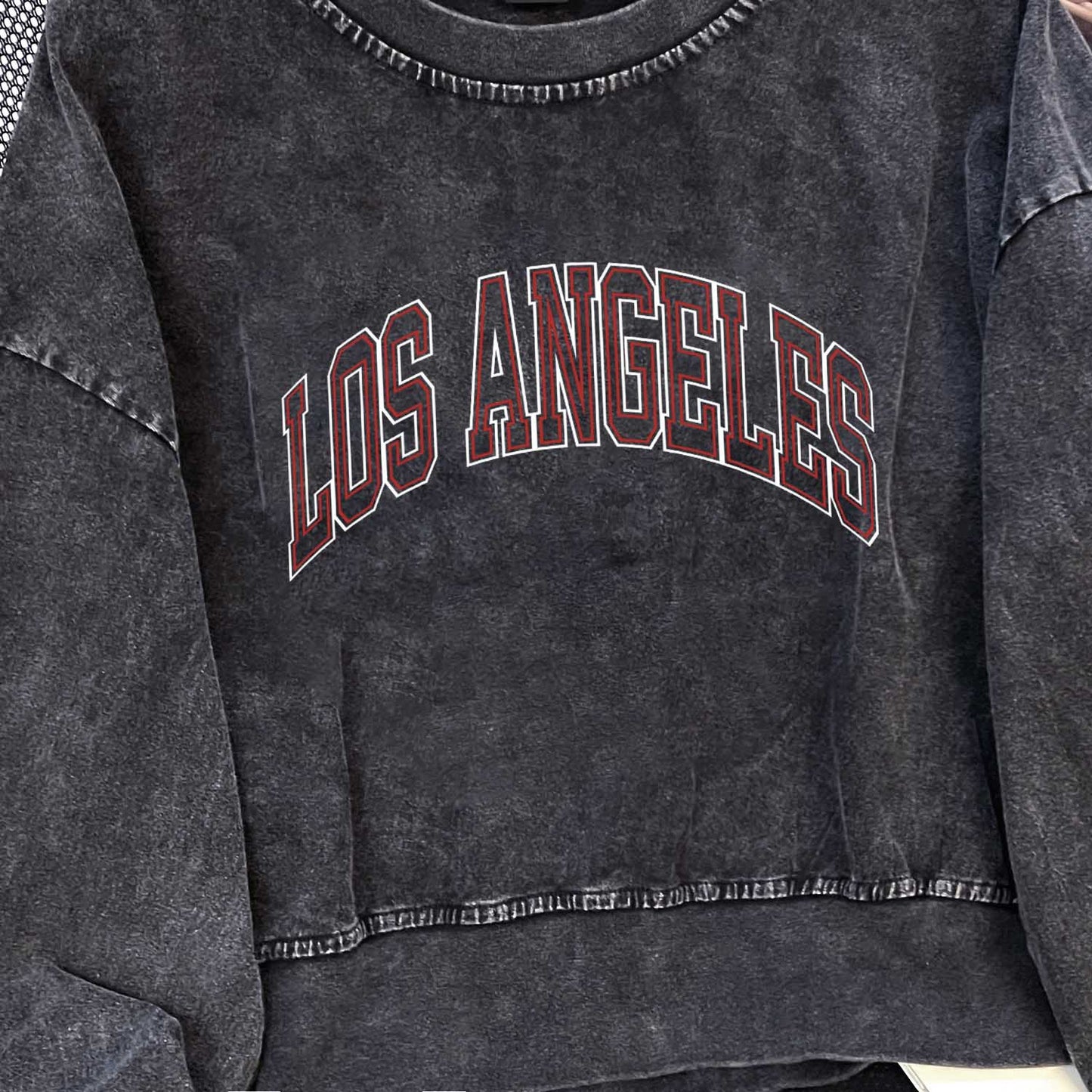 O neck Short Washed Old Long T Shirt Women Niche Design Washed Vintage Pure Cotton Casual Hoodie