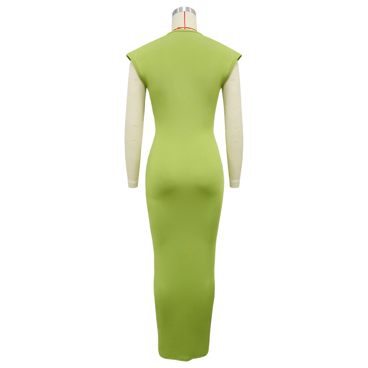 Women Wear Summer Solid Color Sexy Deep V Plunge Slim Fit Dress