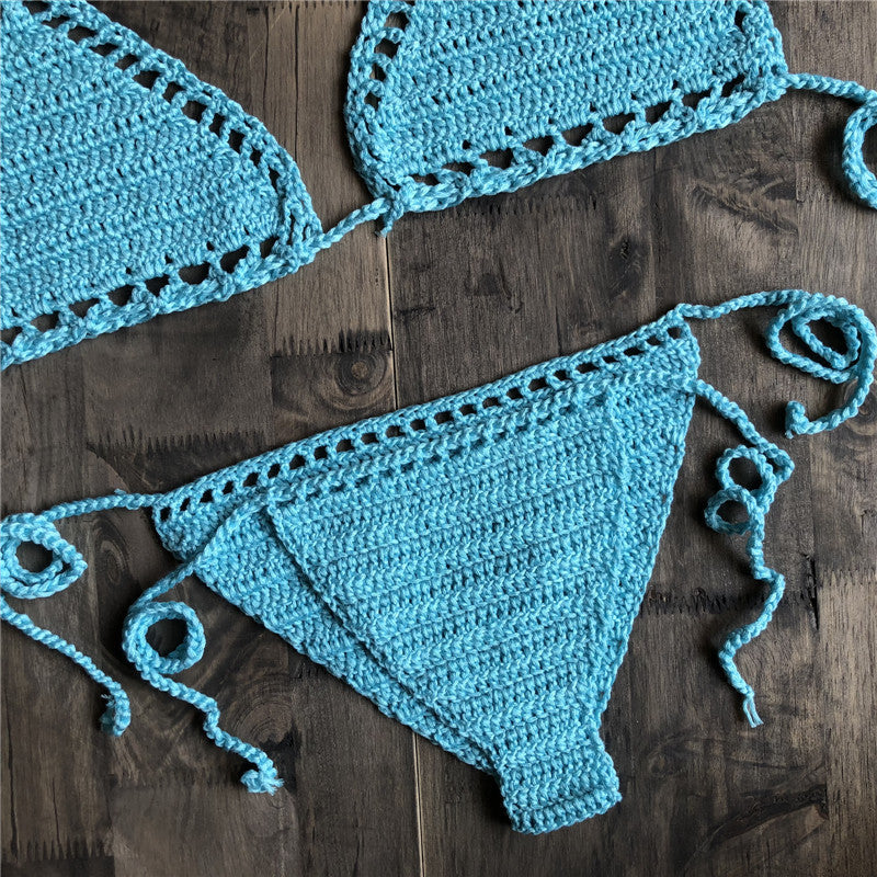 Crochet Bikini Bra Beach Swimsuit Yoga Sports Underwear