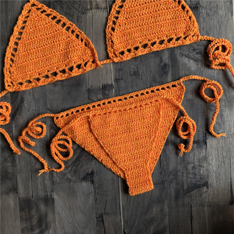 Crochet Bikini Bra Beach Swimsuit Yoga Sports Underwear