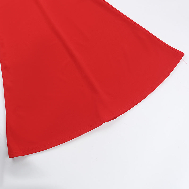 Autumn Long Dress Socialite Elegant Sexy Slim Waist Tube Top Dress