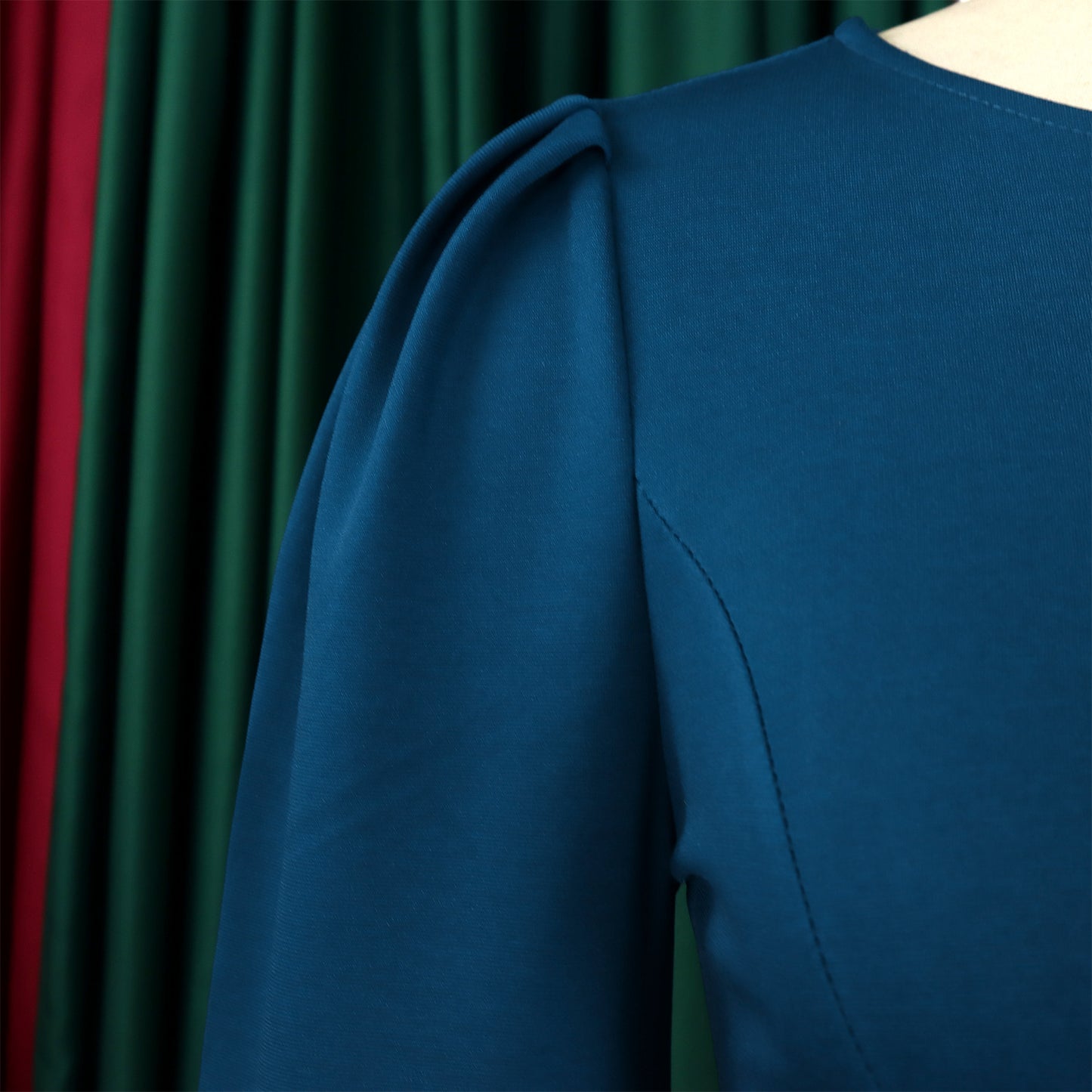 Solid Color round Neck Office Office Hip Dress