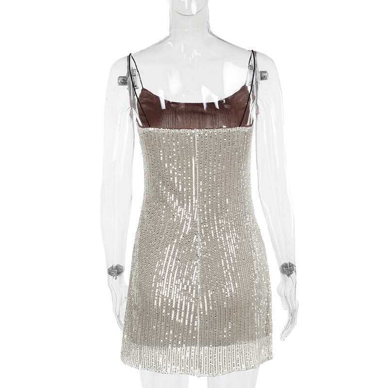Summer Sexy Dress Party Sexy Sequin Suspender for Women