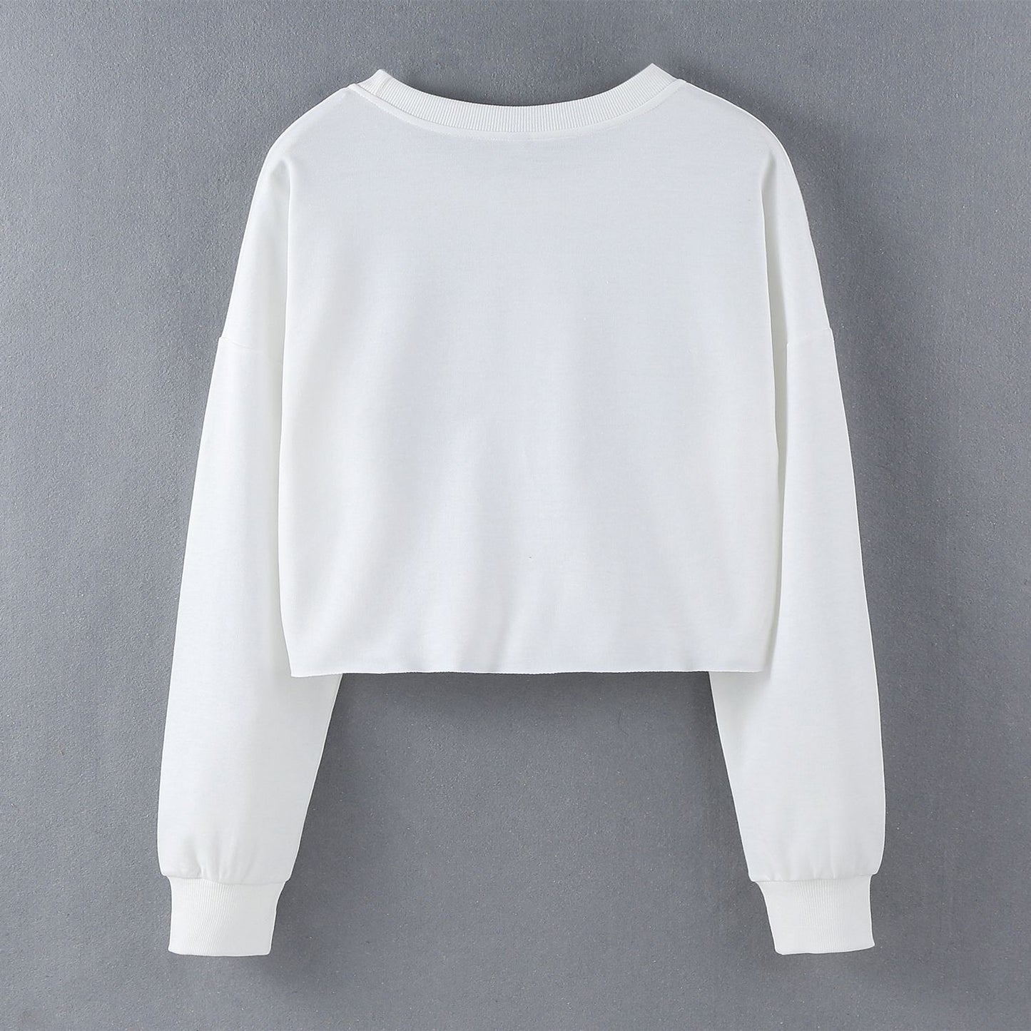 Street Internet Influencer Fashionmonger 80 Letters Sexy Women Top Short Long Sleeve