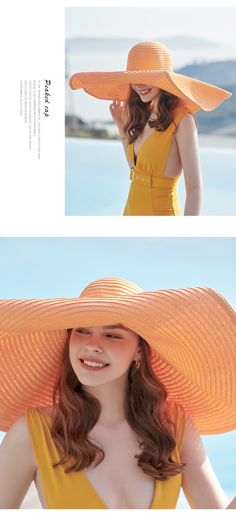 Oversized Brim Hat Wide Brim Straw Hat Sun Hat Women Summer Korean Trendy Beach Hat Sun Protection Hat
