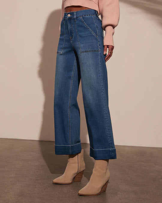 High Waist Loose Elastic Jeans Women