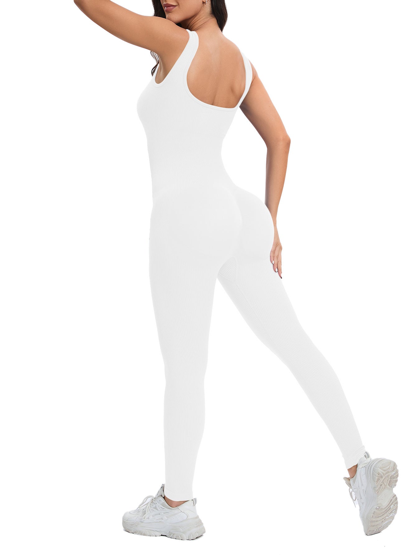 Sports Yoga Bodysuit Trousers Running Workout Quick Drying Breathable Seamless Knitted Peach Hip Slim Fit