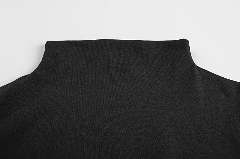 Summer Solid Color Slim Fit Advanced Texture Sleeveless Ruffle Hip Dress
