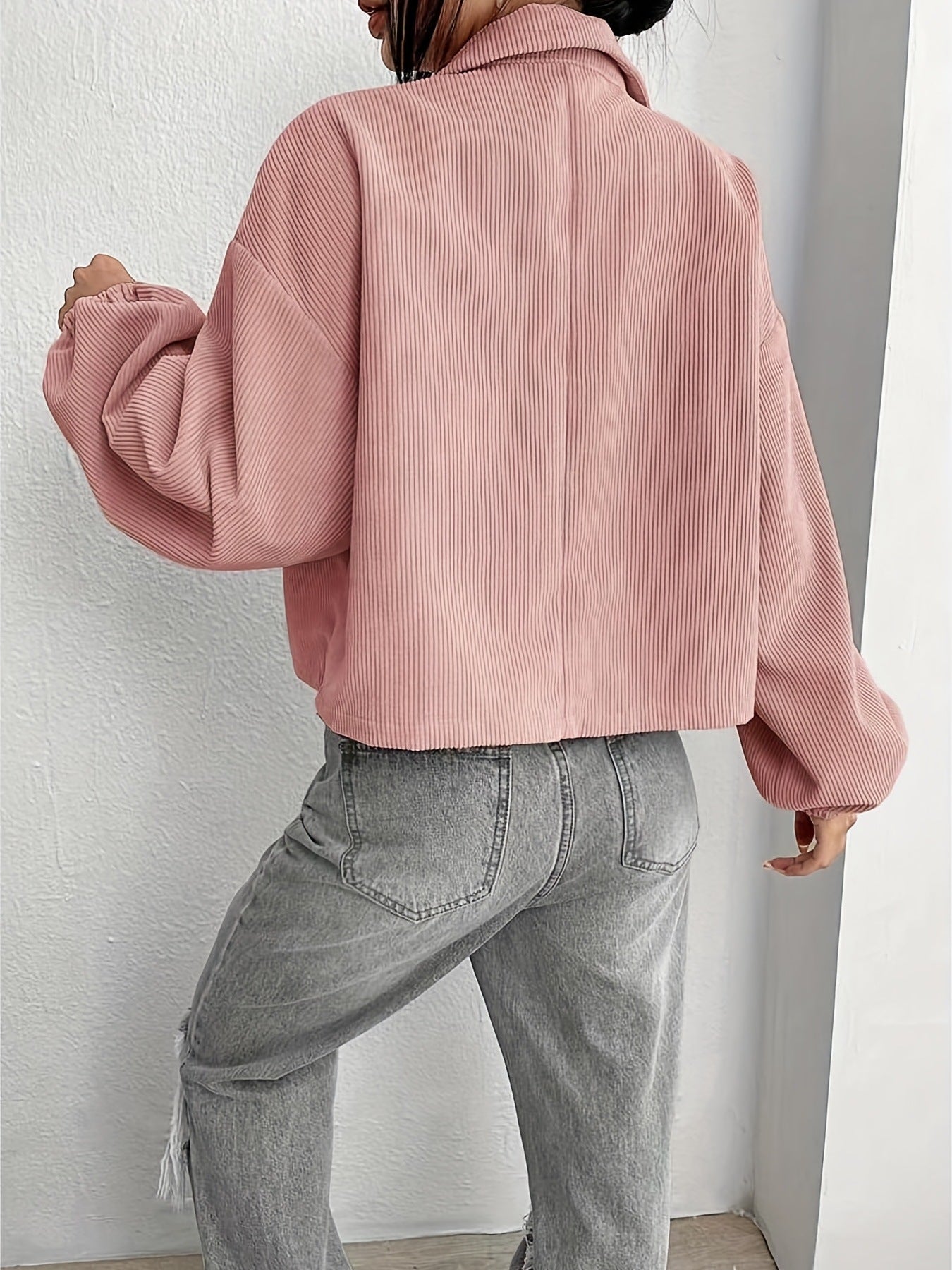 Casual Corduroy Cardigan Short Jacket Women