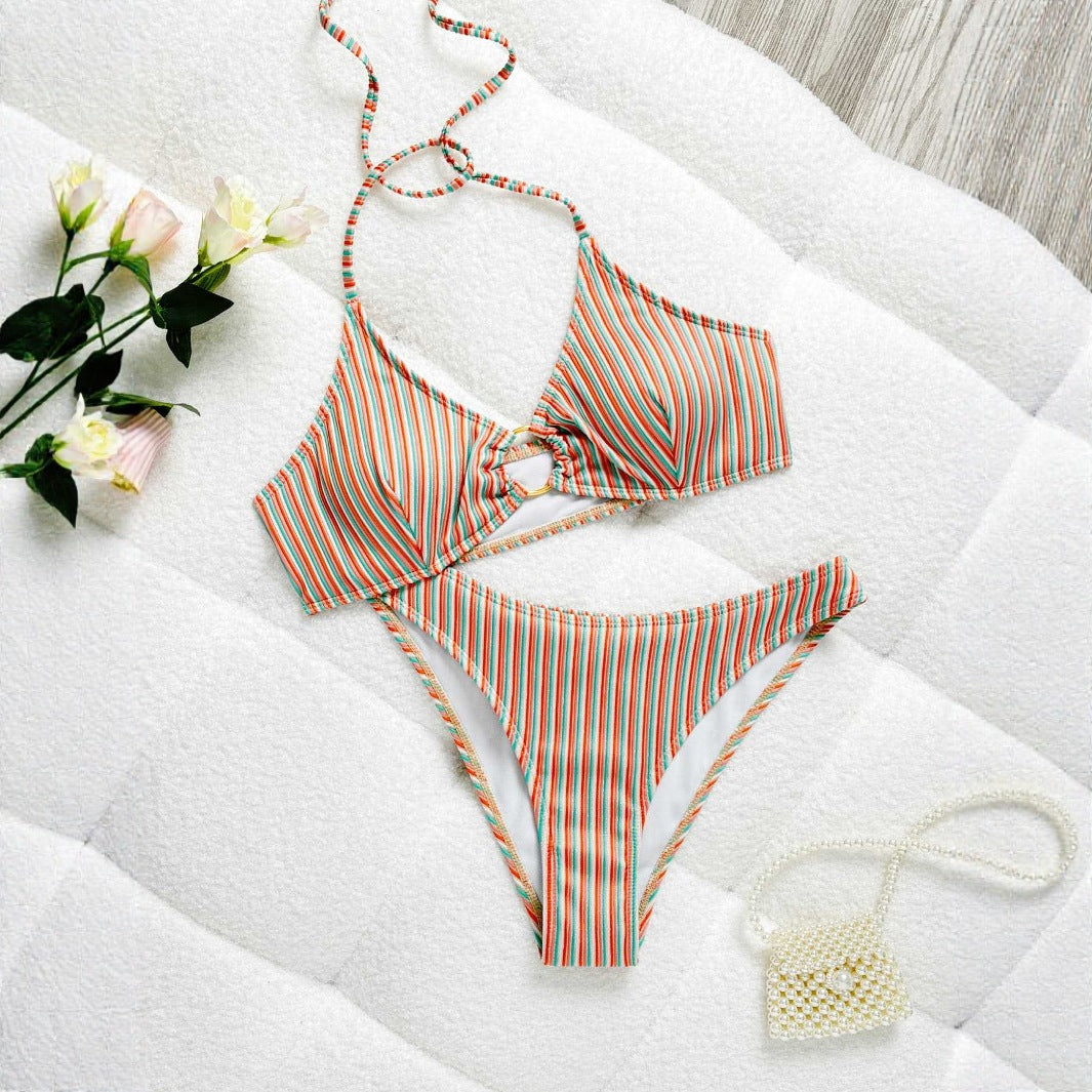 Bikini Striped Sexy Split Swimsuit Women Bikini Swimsuit