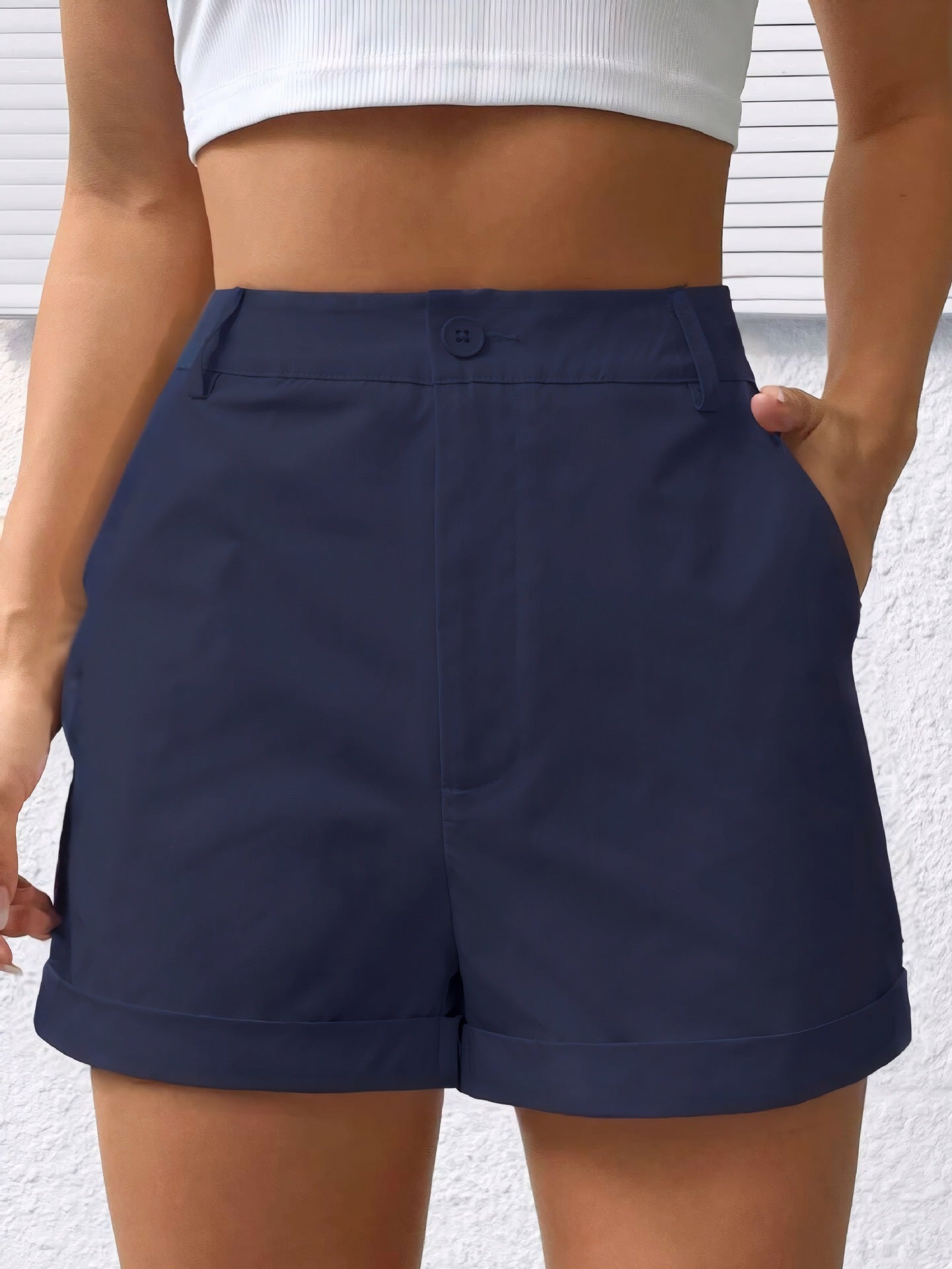 Summer Women Casual Loose Solid Color Shorts Fresh All Match Casual Soft Comfortable Fabric Transparent