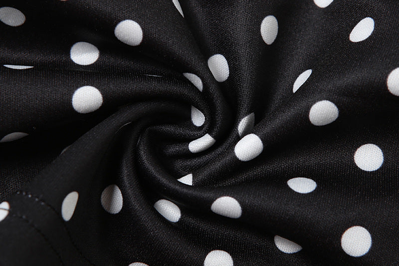 Summer Women Clothes Polka Dot Halterneck Vest Women Sports Slim All Matching Straight Pants