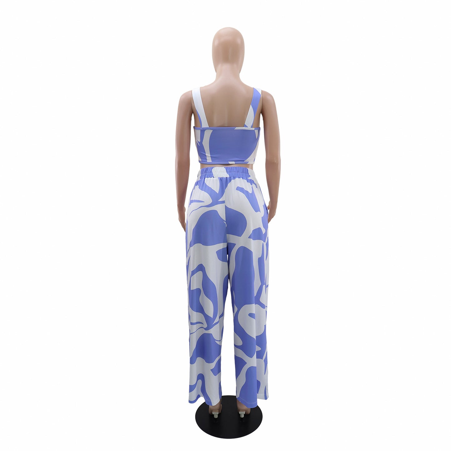 Women Casual Printed Sling Top Two Piece Sets Pants