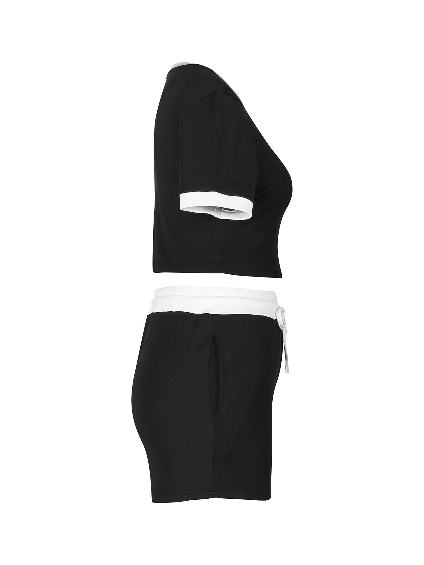Women Clothing Sports Knitted Shorts Two Piece Sets Sexy Pants Short T Summer