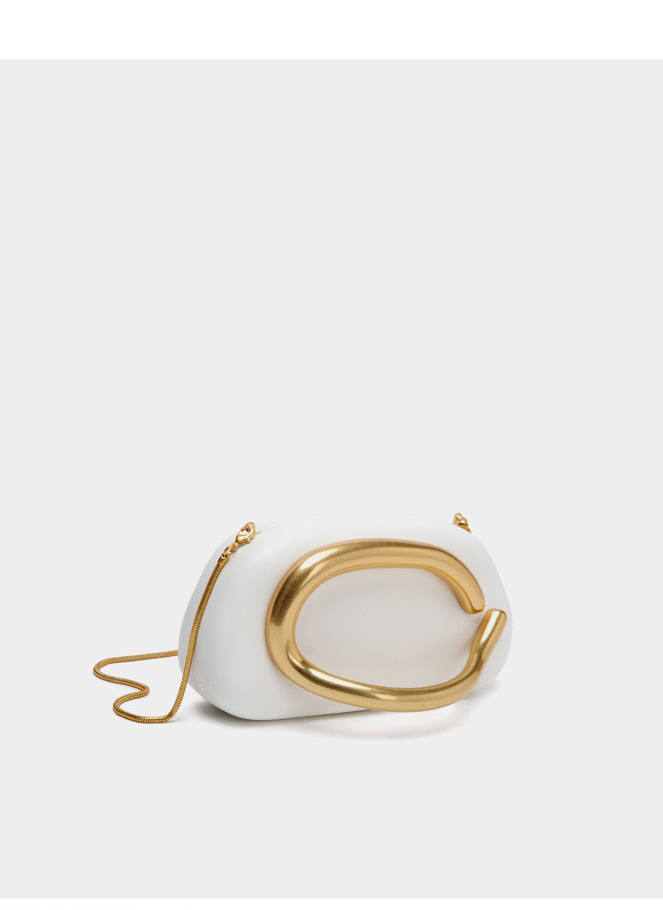 Clutch Dinner Bag Metal Small Square Box Bag Cocktail All Match Phone Hand Carrying Crossbody Pouch