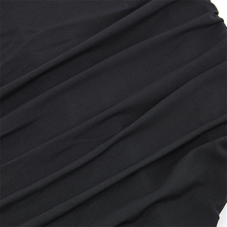 Black Breathable Mesh Elastic Tube Top Chest Support Sexy Top Supply Breathable