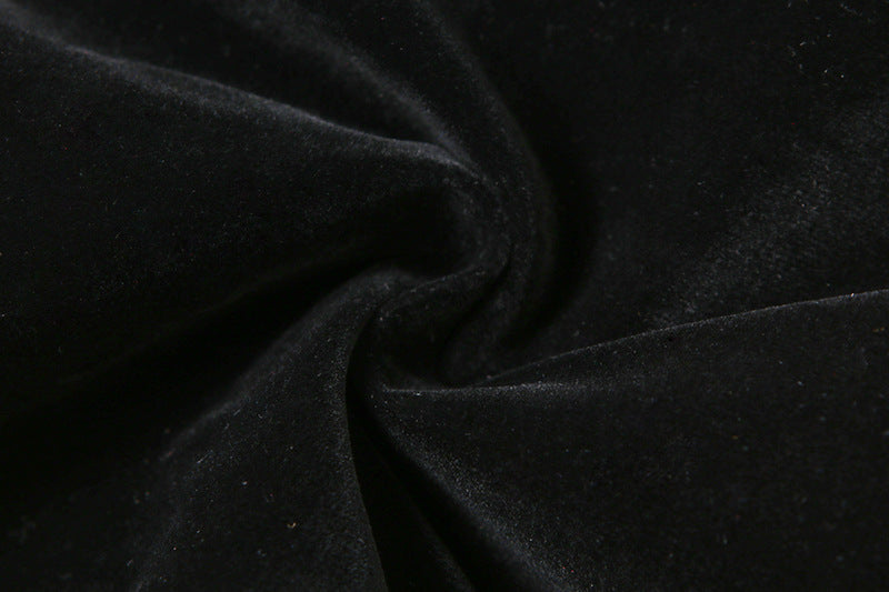 Winter Women Clothing Elegant Sleeveless Tube Top Advanced Suede Stitching Puffy Short Dress