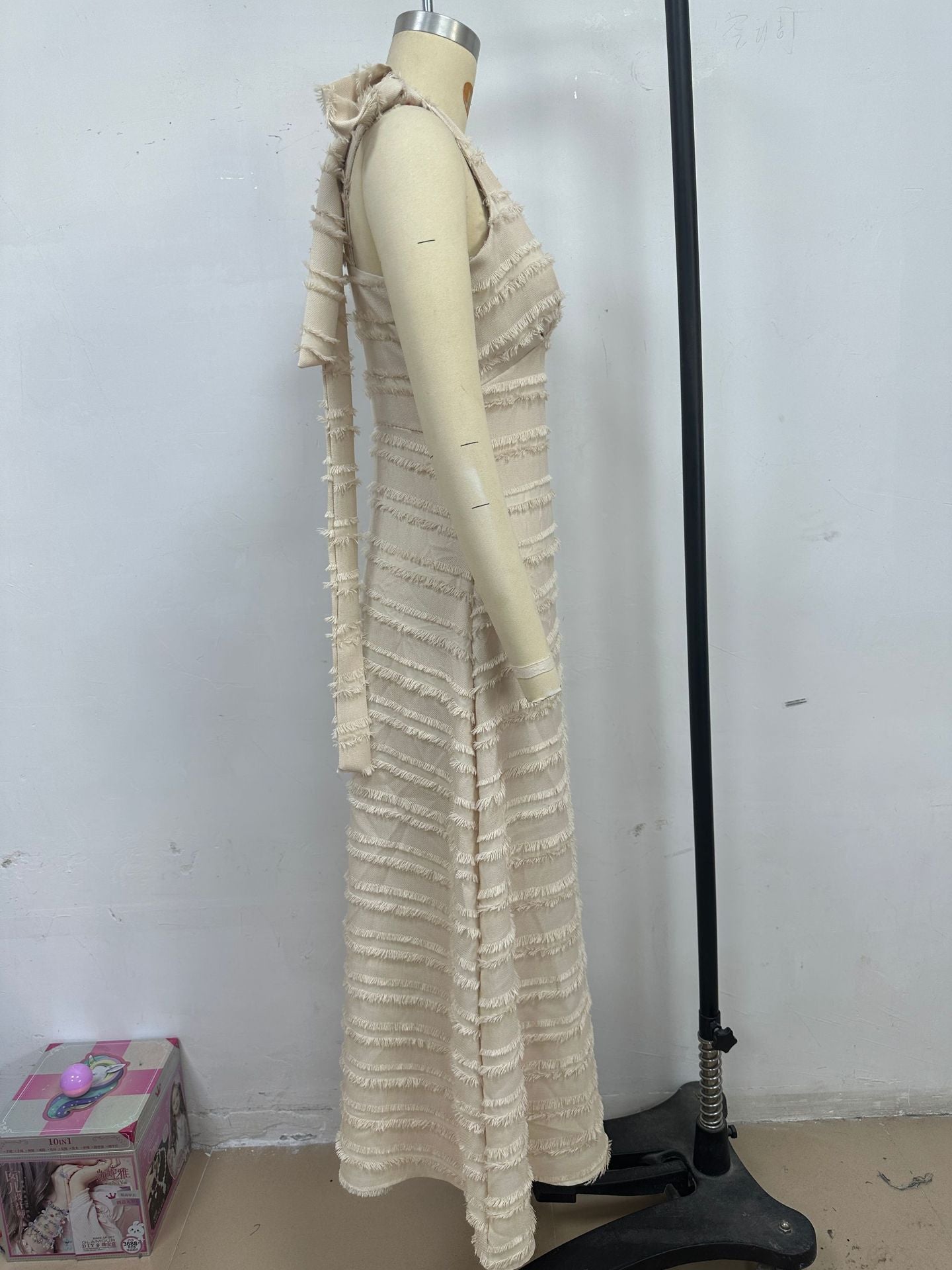 Summer French Retro Gentle Elegant V neck Texture Dress