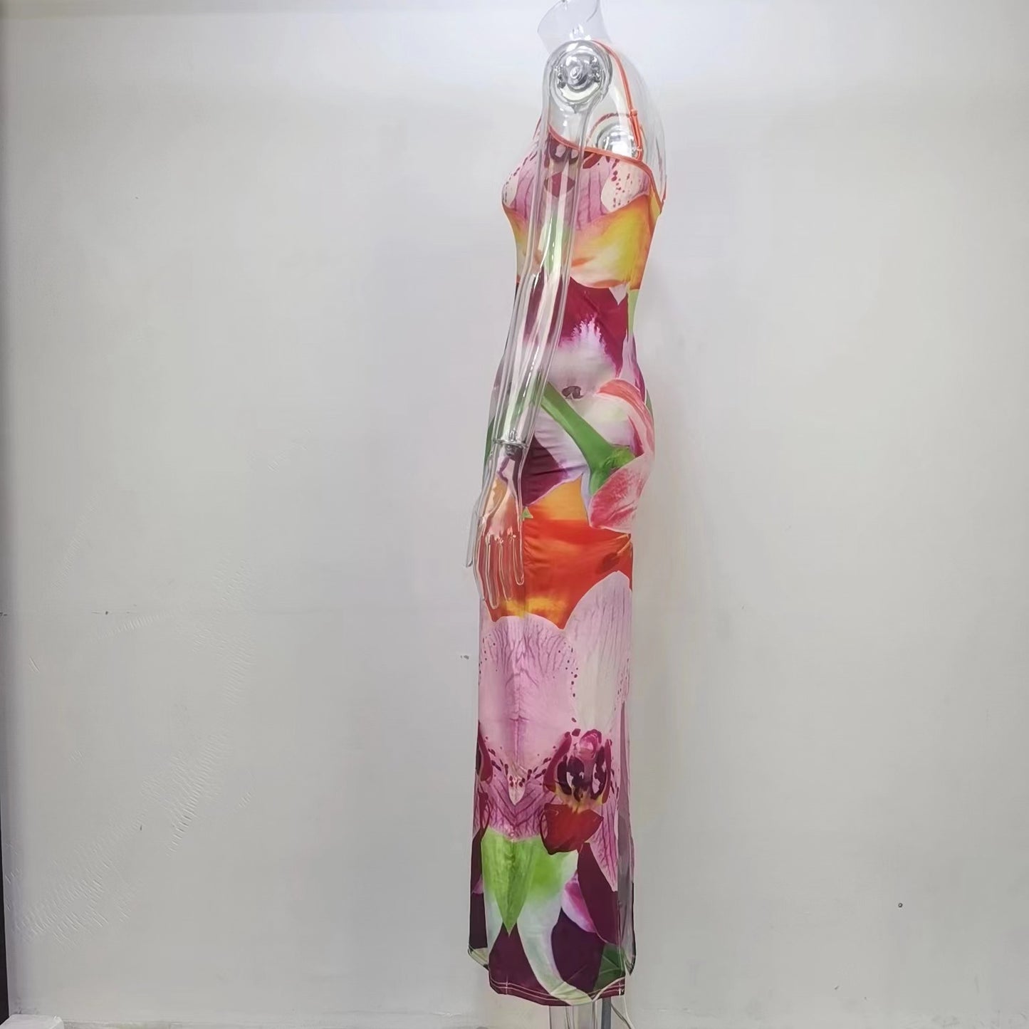 Women Clothing Summer Sexy Socialite Backless Slit Sling Dress Women