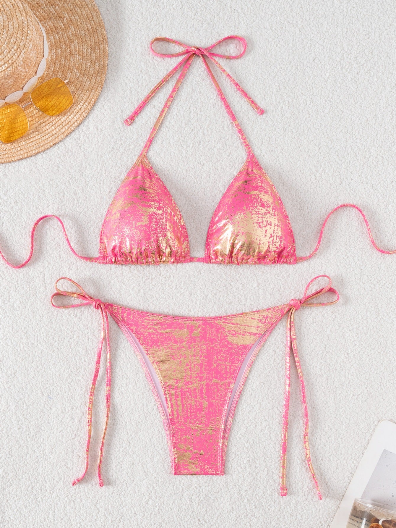 Triangle Bag Lace up Sexy Bikini Swimsuit