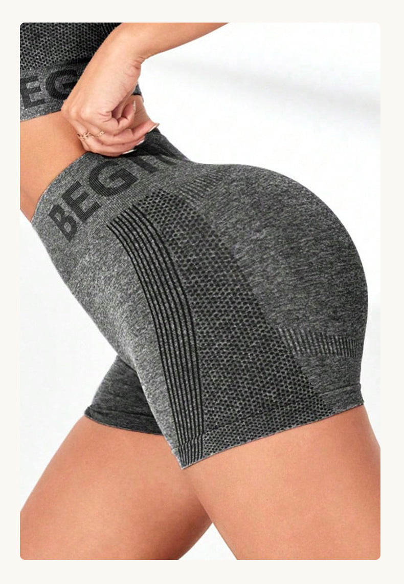 Yoga Pants Women High Waist Peach Hip Letter Graphic Skinny Running Fitness Pants Stone Washed Solid Color Sports Pants