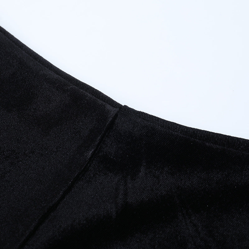 Tube Top Sexy Socialite Furry Hem Short Dress Women