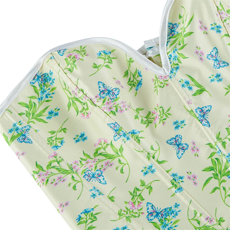 Jacquard Grass Green Women Upper Tube Top Breasts Support Push up Court Body Shaping Top